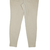 DICKIES Womens Slim Beige Cotton Blend Trousers W34 L28 Zip Pockets Classic