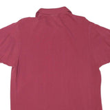 LACOSTE Womens Red Short Sleeve Plain Polo Shirt L Cotton Blend Classic Fit