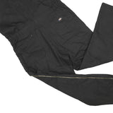 DICKIES Mens Black Cotton Blend Dungarees Regular Fit Long Leg L W42 L32