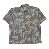 Cooke Street Floral Hawaiian Shirt - XL Green Cotton