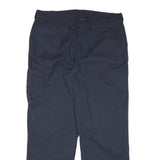 DICKIES Womens Cotton Blend Navy Regular Straight Trousers W34 L30 Workwear Zip