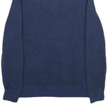 NAUTICA Mens Blue Plain Pullover Crew Neck Cotton Jumper M Casual Knitwear