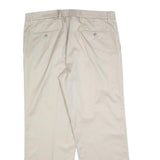 DOCKERS Mens Cotton Blend Beige Relaxed Straight Trousers W36 L29 Classic Fit