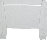 NIKE Womens Grey Crew Neck M Cotton Blend Sweatshirt Long Sleeve Casual