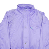 Mens Purple Nylon Zip Jacket L Outerwear Regular Fit Lightweight Pocketed
