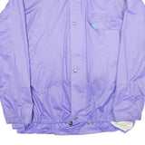 Mens Purple Nylon Zip Jacket L Outerwear Regular Fit Lightweight Pocketed