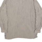 KAREN KANE Womens Black & White Checked Shirt Long Sleeve Button Neck M Casual