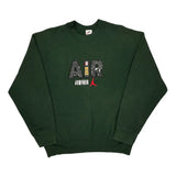 Air Jordan Nike Jumpman Graphic Sweatshirt - Large Green Cotton