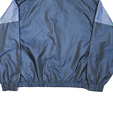 Mens Blue & Purple Polyester Woven Colourblock Windbreaker XL Zip Jacket Relaxed