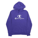 CHAMPION Womens Purple Hoodie M Classic Logo Pullover Sweatshirt