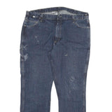 CARHARTT Mens Jeans Blue Regular Straight Denim Medium W42 L32 Workwear Zip