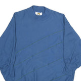 SLOPPY JOE'S Womens Blue Cotton Blend Sweatshirt One Size Crew Neck Casual