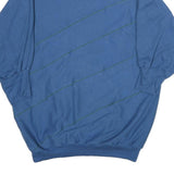 SLOPPY JOE'S Womens Blue Cotton Blend Sweatshirt One Size Crew Neck Casual