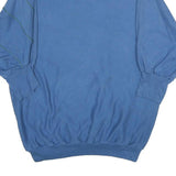 SLOPPY JOE'S Womens Blue Cotton Blend Sweatshirt One Size Crew Neck Casual