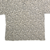 MUNSINGWEAR Mens Beige & Black Leaf Print Short Sleeve Polo Shirt XL Cotton