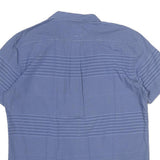 LEVI'S Mens Blue Striped Shirt L Casual Cotton Short Sleeve Button Pocket