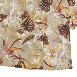 ALFRED DUNNER Womens Beige Brown & Pink Rayon Shirt S Short Sleeve Button Up