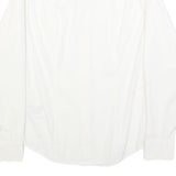 HILFIGER DENIM Mens White Shirt S Cotton Blend Classic Long Sleeve Button Collar