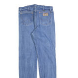 WRANGLER Mens Blue Regular Straight Denim Medium W35 L36 Classic Zip Cotton