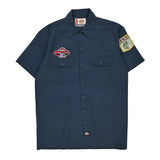 Fishing Dickies Short Sleeve Shirt - Medium Blue Cotton