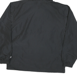 CHAMPION Mens Black Hooded Nylon Jacket M Plain Zip Pullover Lightweight