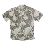 COOKE STREET Mens Green & Beige Hawaiian Shirt S Cotton Short Sleeve Tropical