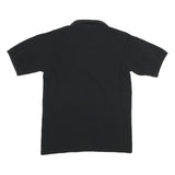 Mens Black Plain NEC Electronics Inc. Short Sleeve Polo Shirt M Cotton Blend