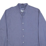 TOMMY HILFIGER Mens Blue Cotton Shirt XL Classic Button Long Sleeve
