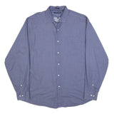 TOMMY HILFIGER Mens Blue Cotton Shirt XL Classic Button Long Sleeve