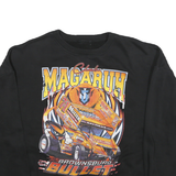 EDIKTED Mens Black Crew Neck XL Club Magaruh Brownsburg Bullet Racing Pullover