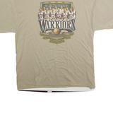 JERZEES Mens Beige Waupaca Warriors Graphic T-Shirt 2XL Short Sleeve Crew Neck