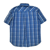 Tommy Hilfiger Checked Short Sleeve Shirt - XL Blue Cotton