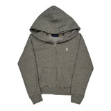 Polo By Ralph Lauren Hoodie - Small Gray Cotton Blend