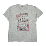 How Are You Feeling Today? Unbranded Single Stitch T-Shirt - Large Grey Cotton