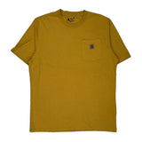 Carhartt T-Shirt - Large Yellow Cotton