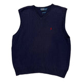 Polo By Ralph Lauren Sweater Vest - XL Navy Cotton