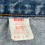 505 Levis Jeans - 38W 30L Blue Cotton