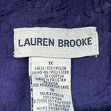 Lauren Brooke Shell Jacket - XL Blue Cotton