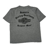 Jamaica Harley Davidson Graphic T-Shirt - Medium Grey Cotton