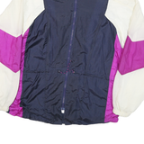 PRO SPIRIT Womens Navy & Purple & Cream Nylon Zip Jacket XL Windbreaker Sports