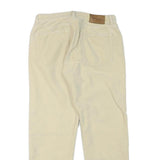 CALVIN KLEIN Womens Cotton Blend Beige Regular Fit Straight Leg Trousers W28 L26