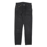 LEVI'S 501CT Womens Jeans Black Classic Straight Denim Raw W28 L29