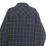 WRANGLER Mens Blue & Beige Check Shirt L Lightweight Cotton Western Style