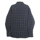WRANGLER Mens Blue & Beige Check Shirt L Lightweight Cotton Western Style
