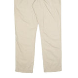 TOMMY HILFIGER Mens Cotton Beige Slim Straight Trousers W34 L32 Zip Closure