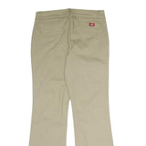 DICKIES Womens Cotton Blend Beige Regular Fit Flared Trousers W29 L30 Workwear