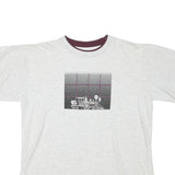 BELTON Mens White & Maroon Vintage T-Shirt L Short Sleeve Crew Neck Railroad