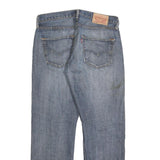 LEVI'S 501 Mens Jeans Blue Regular Straight Denim Medium W33 L30 Classic Button