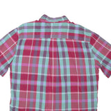 TOMMY HILFIGER Mens Red & Purple Check Shirt XL Summer Casual Cotton Blend