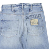 G-STAR Womens Denim Blue Shorts M W32 Casual Cotton Blend 3301